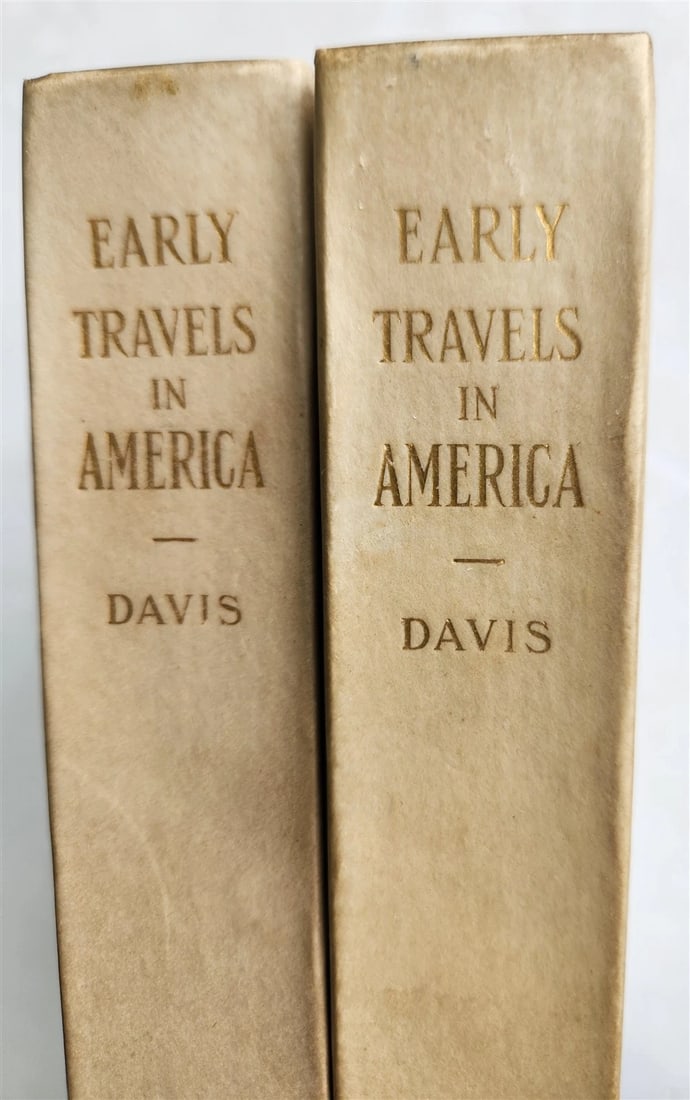 1910 TRAVELS OF JOHN DAVIS IN UNITED STATES OF AMERICA 1798-1802 2 vols ANTIQUE - 5