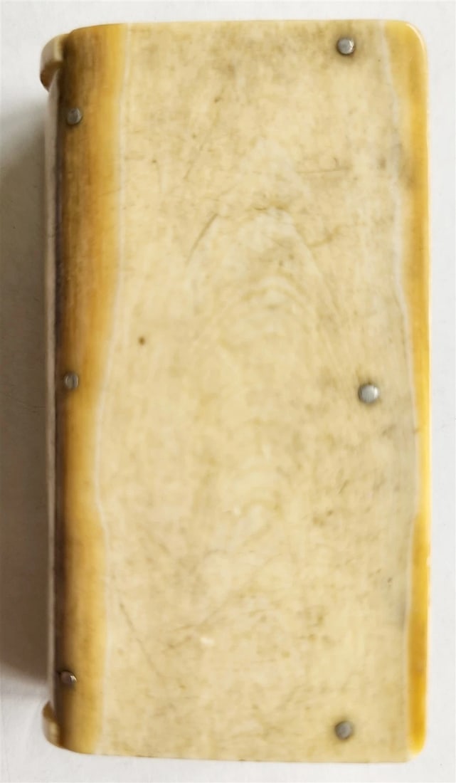MINIATURE BOOK SHAPE MATCH CASE ANTIQUE - 2