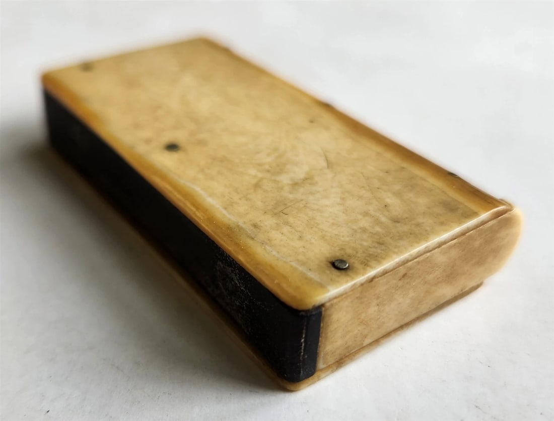MINIATURE BOOK SHAPE MATCH CASE ANTIQUE - 5