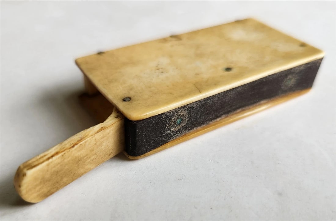 MINIATURE BOOK SHAPE MATCH CASE ANTIQUE - 9