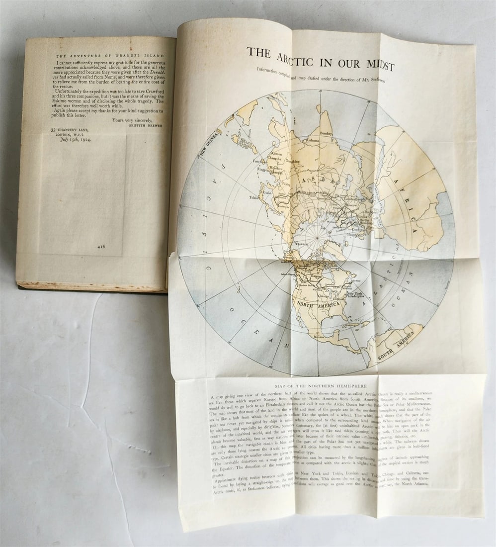 1926 THE ADVENTURE of WRANGEL ISLAND illustrated ANTIQUE - 3