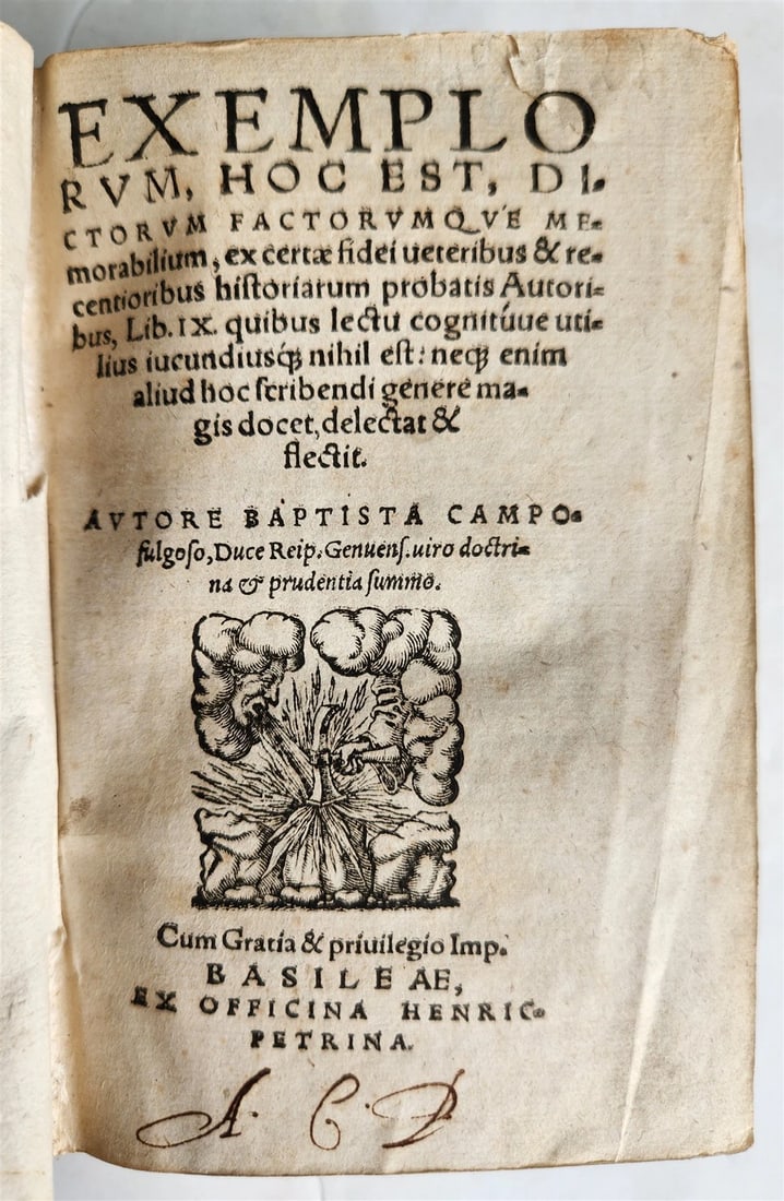 1567 Renaissance collection of historical anecdotes by Battista Fregoso ANTIQUE - 2
