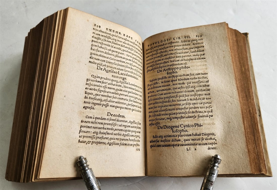 1567 Renaissance collection of historical anecdotes by Battista Fregoso ANTIQUE - 7