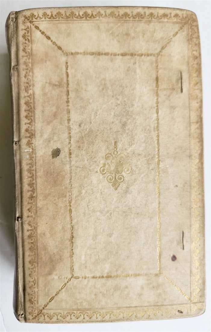 1696 HORACE POETRY w/ COMMENTARIES ANTIQUE VELLUM BINDING 17th CENTURY - 4