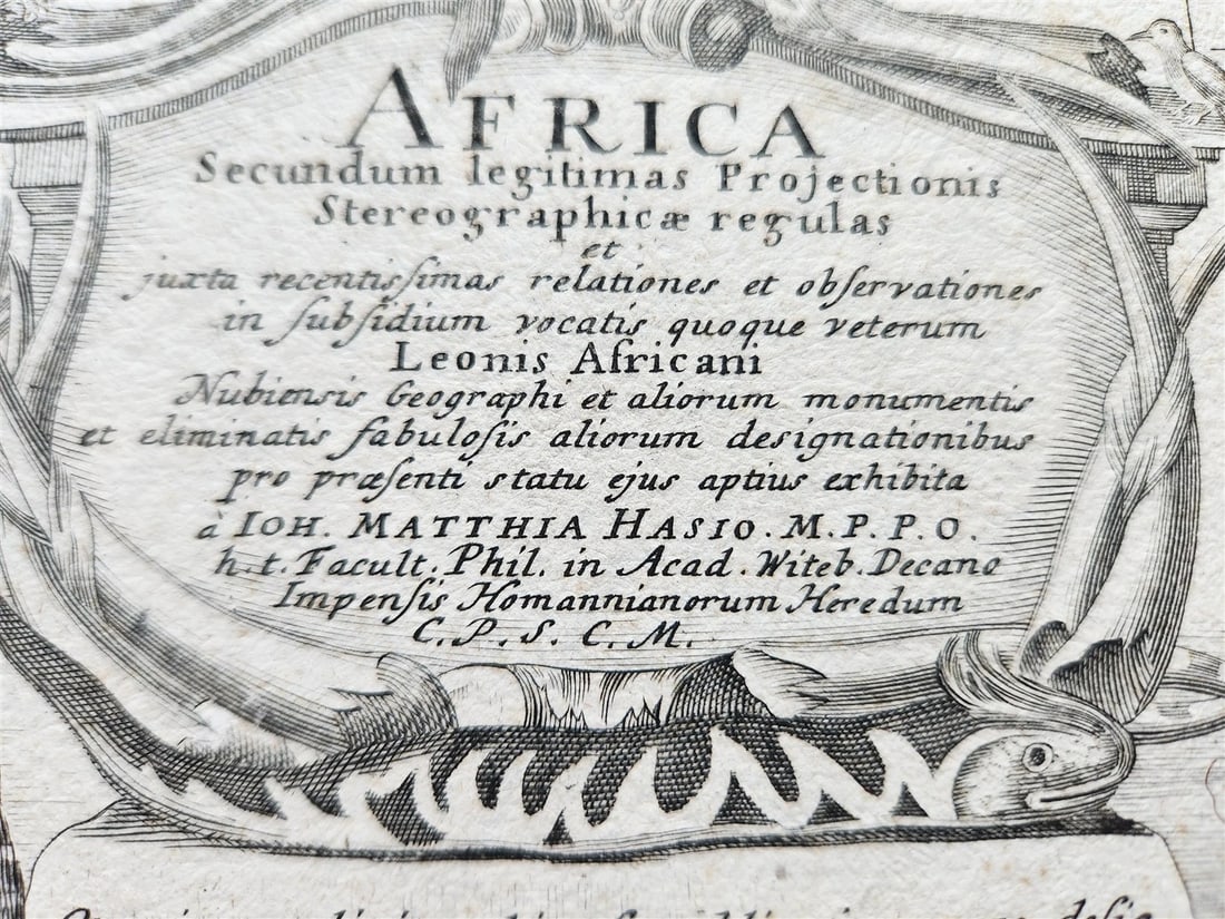1737 AFRICA MAP antique 20 by 23" - 3
