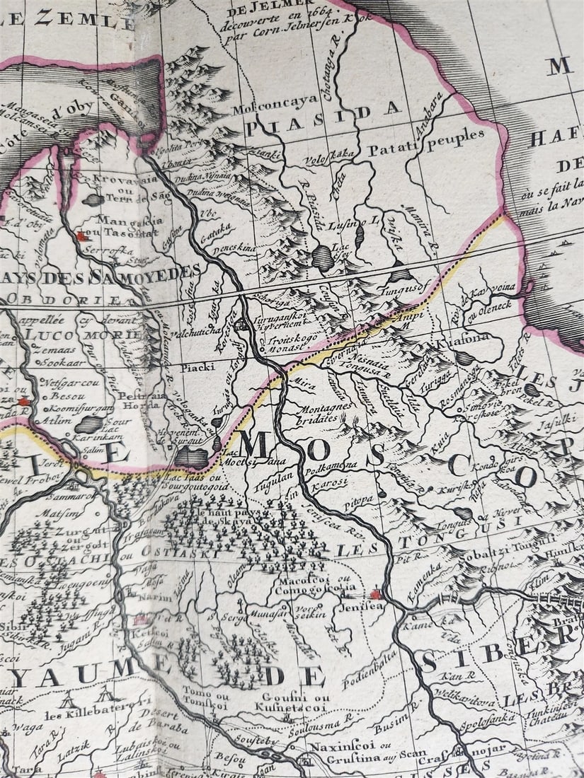 1730 ASIA MAP 20.5 by 26" MAGNE TARTARIAE TABULA antique RUSSIA SIBERIA CHINA - 6