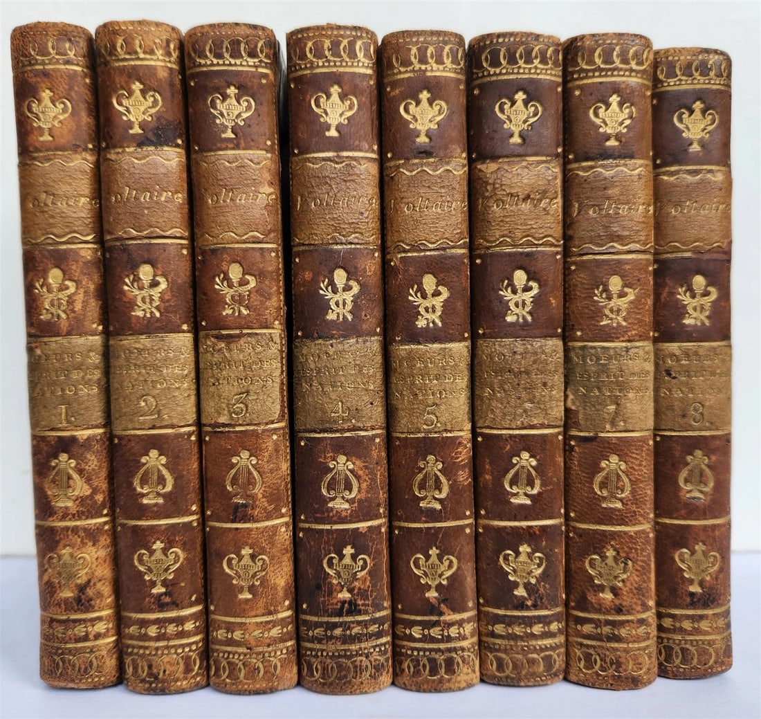 1805 VOLTAIRE 8 VOLUMES Essai sur les moeurs et l'esprit des nations ANTIQUE: Title: 1805 VOLTAIRE 8 VOLUMES Essai sur les moeurs et l'esprit des nations ANTIQUE Description: VOLTAIRE Essai sur les moeurs et l'esprit des nations... Stereotype edition. (Essay on the manners and 