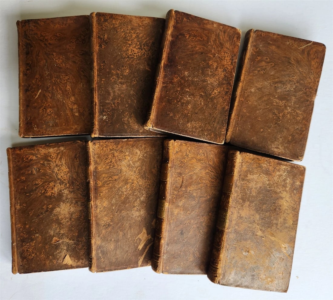 1805 VOLTAIRE 8 VOLUMES Essai sur les moeurs et l'esprit des nations ANTIQUE - 3