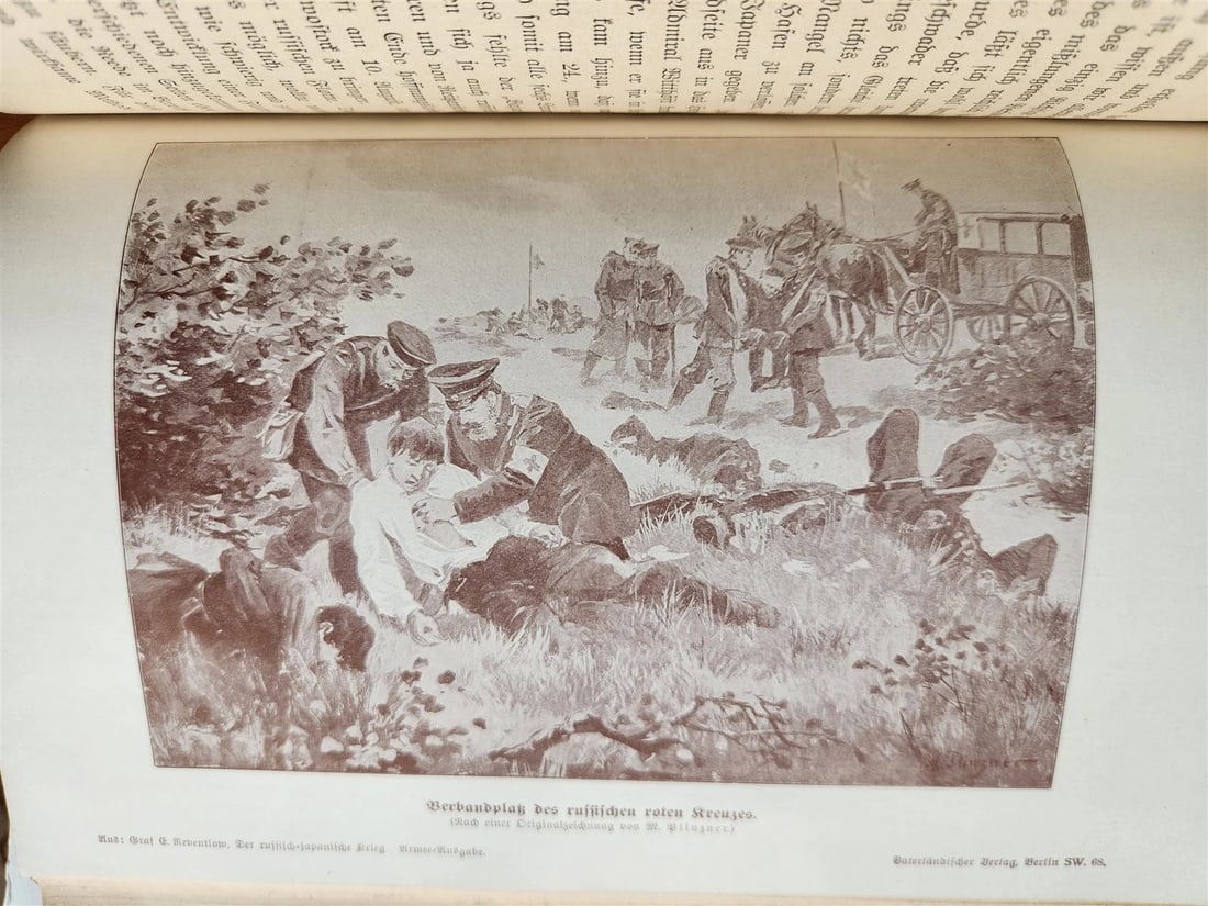 1913 RUSSIAN JAPANESE WAR by Count Reventlow ILLUSTRATED in German ANTIQUE - 17