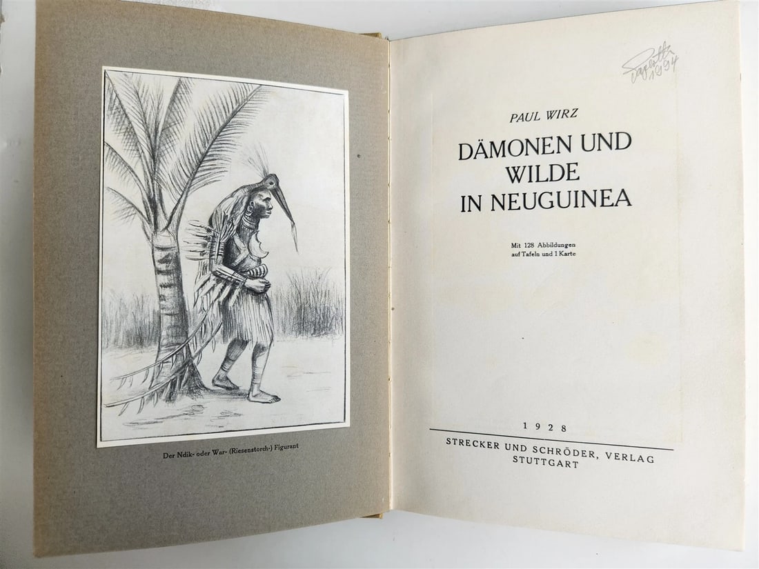 1928 DEMONS & SAVAGES in NEW GUINEA in GERMAN ILLUSTRATED ANTIQUE - 2