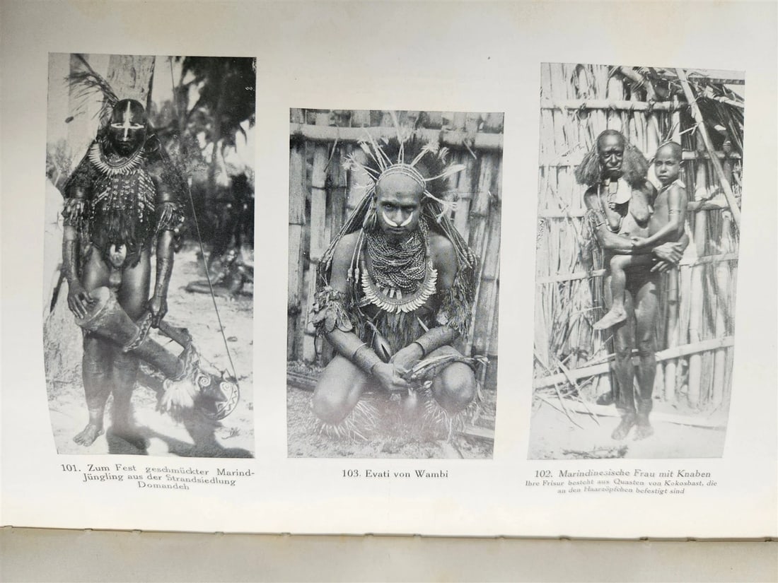 1928 DEMONS & SAVAGES in NEW GUINEA in GERMAN ILLUSTRATED ANTIQUE - 5