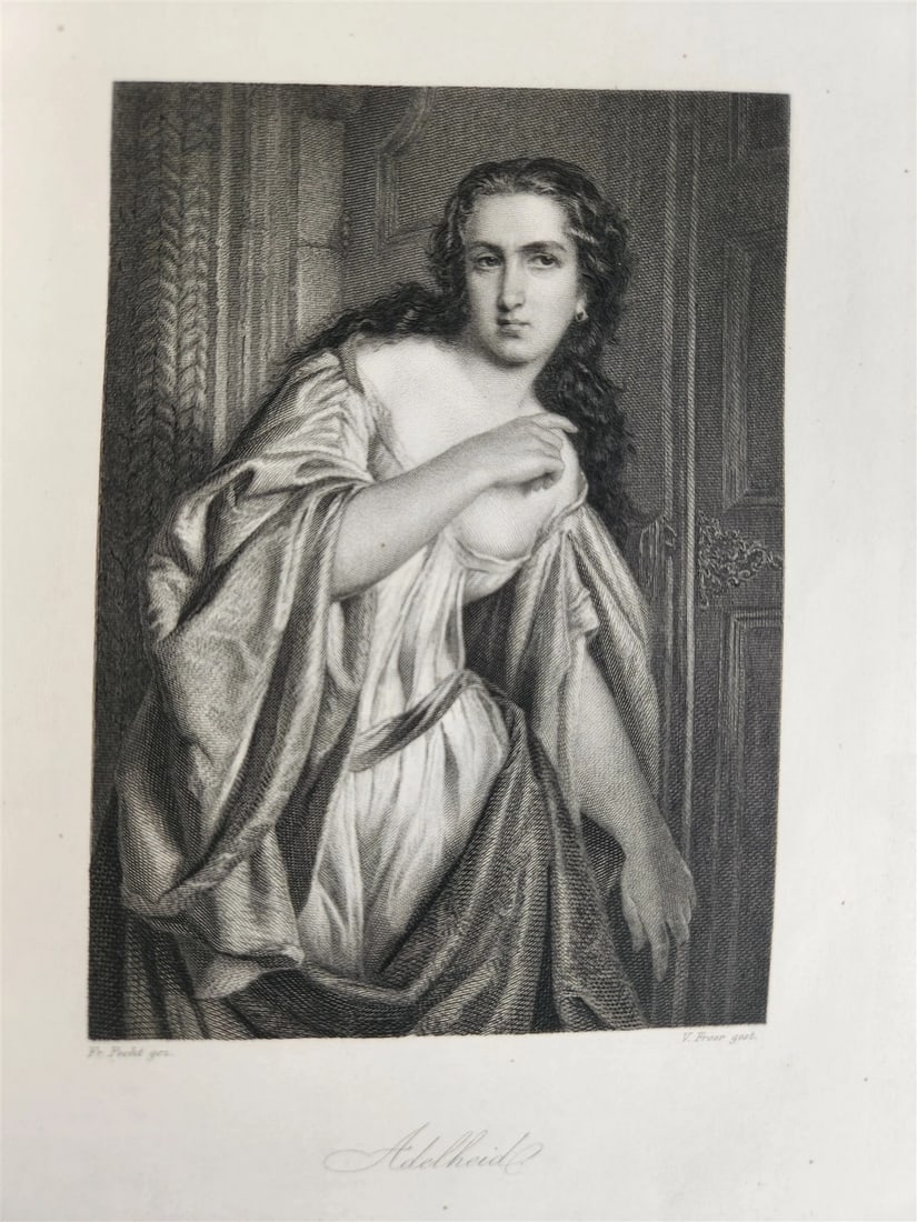 1864 GOETHE GALLERY ILLUSTRATED with 50 steel engravings ANTIQUE - 14