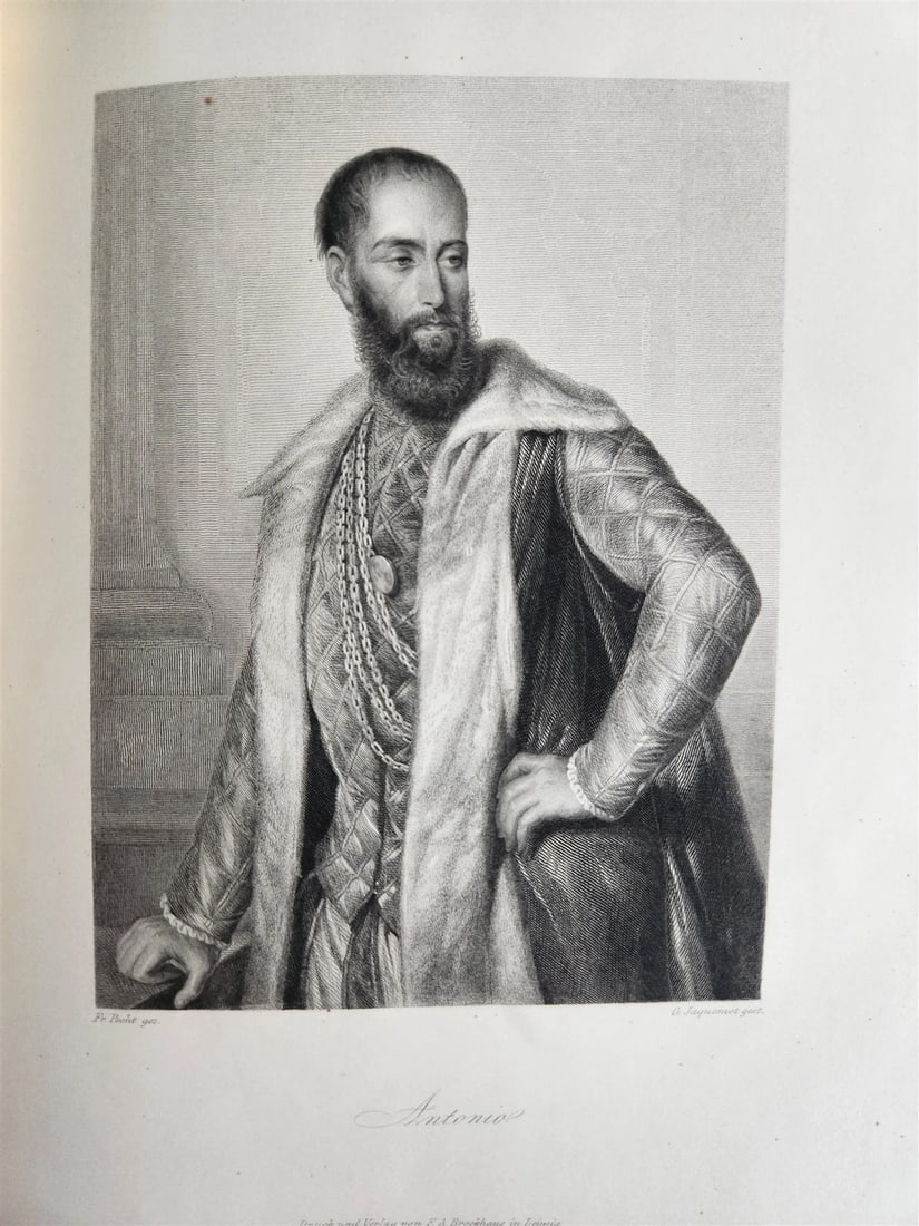 1864 GOETHE GALLERY ILLUSTRATED with 50 steel engravings ANTIQUE - 17