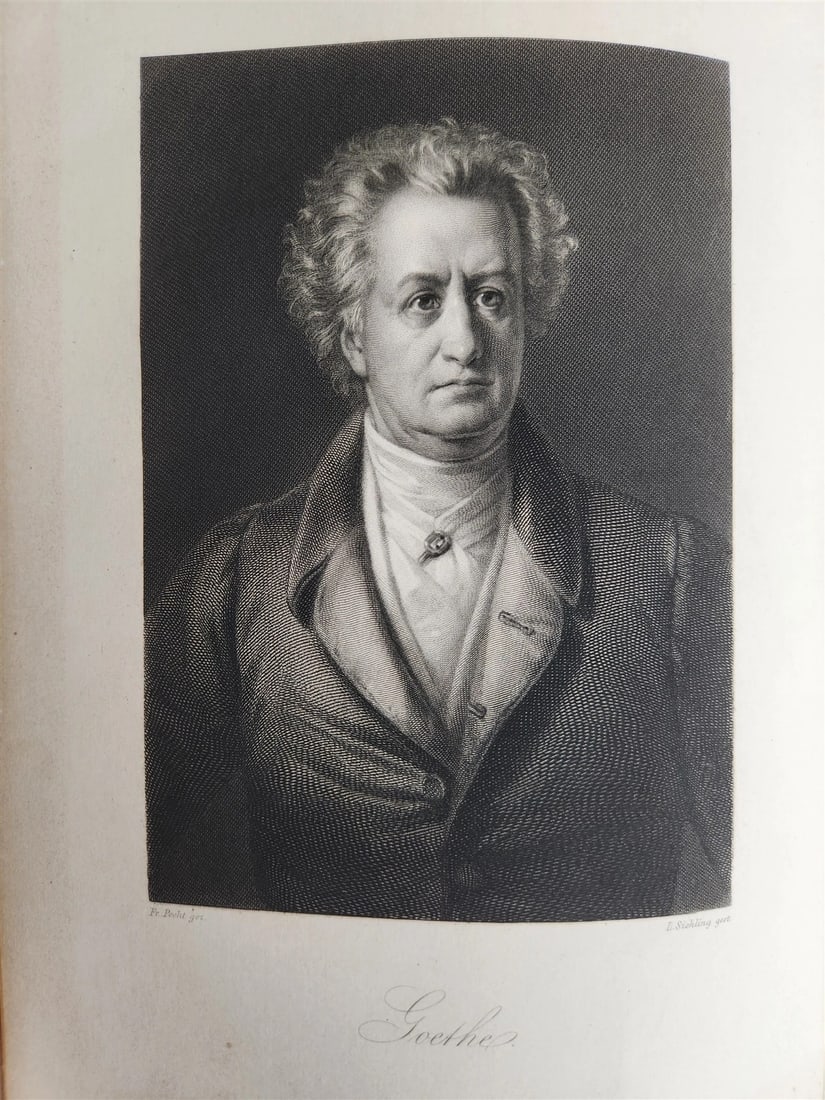1864 GOETHE GALLERY ILLUSTRATED with 50 steel engravings ANTIQUE - 2