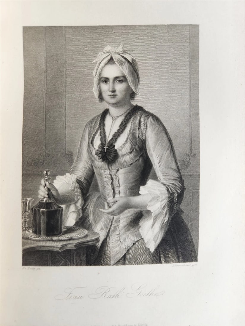 1864 GOETHE GALLERY ILLUSTRATED with 50 steel engravings ANTIQUE - 5