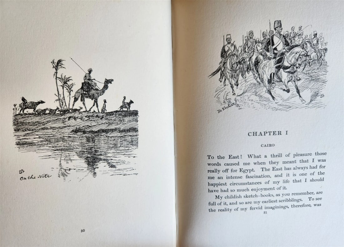 1909 FROM SKETCH BOOK & DIARY by Elizabeth Butler antique ILLUSTRATED TRAVELS - 18