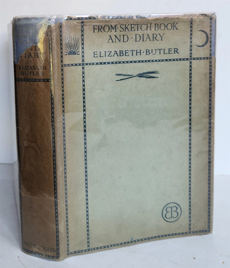 1909 FROM SKETCH BOOK & DIARY by Elizabeth Butler antique ILLUSTRATED TRAVELS - 2