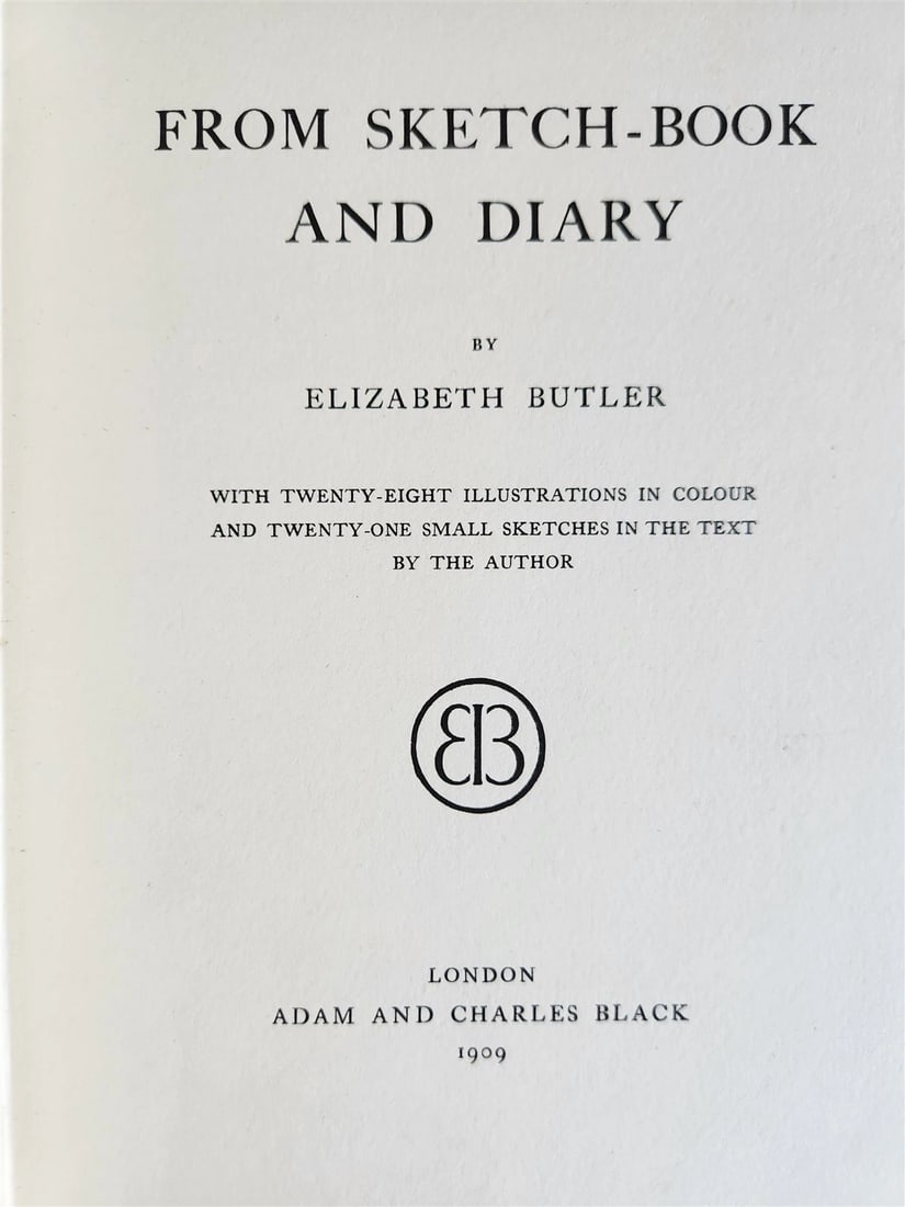 1909 FROM SKETCH BOOK & DIARY by Elizabeth Butler antique ILLUSTRATED TRAVELS - 4