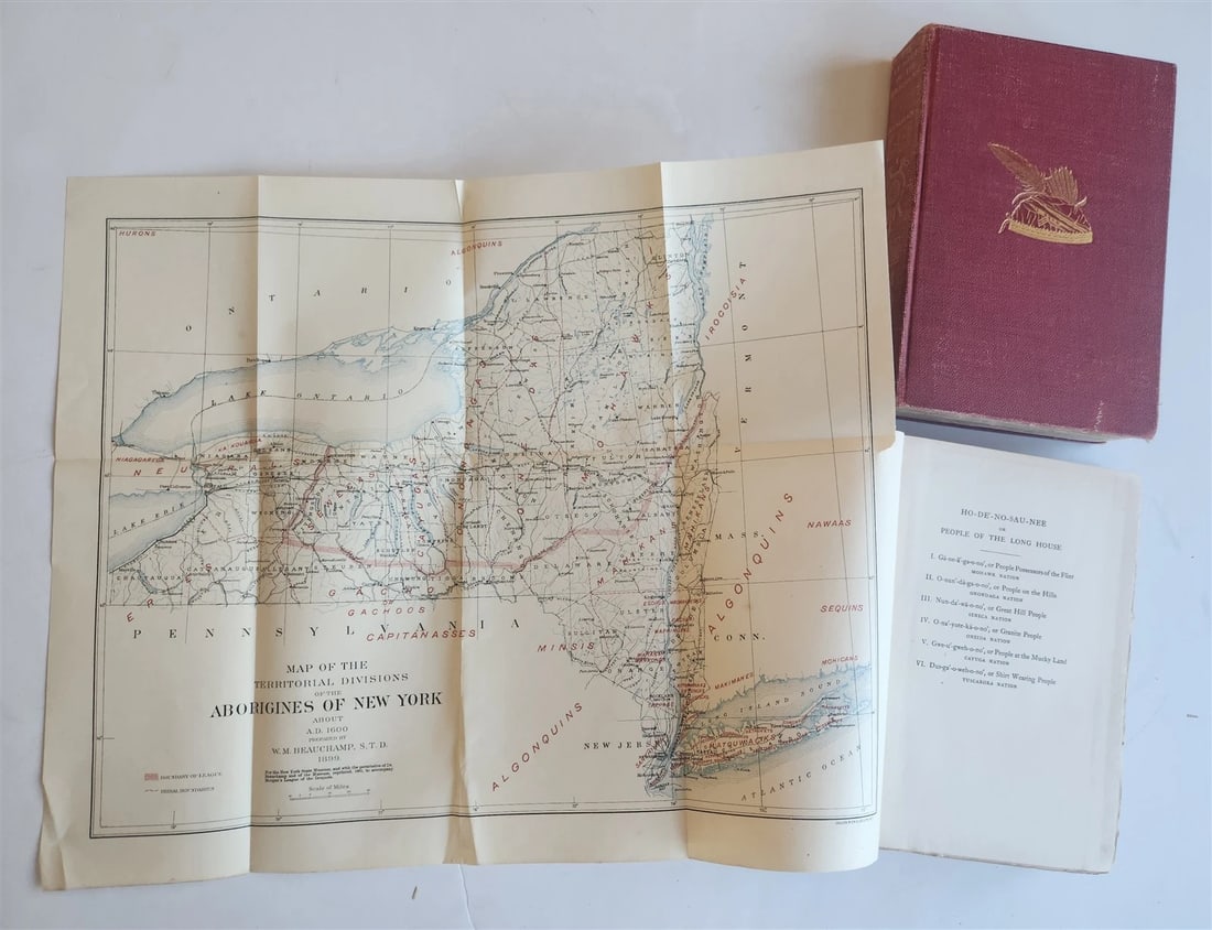 1901 League of the Ho-De-No-Sau-Nee or Iroquois ANTIQUE 2 volumes ILLUSTRATED - 11