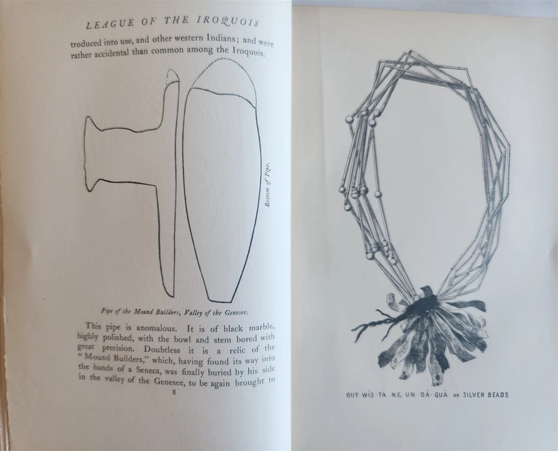 1901 League of the Ho-De-No-Sau-Nee or Iroquois ANTIQUE 2 volumes ILLUSTRATED - 12