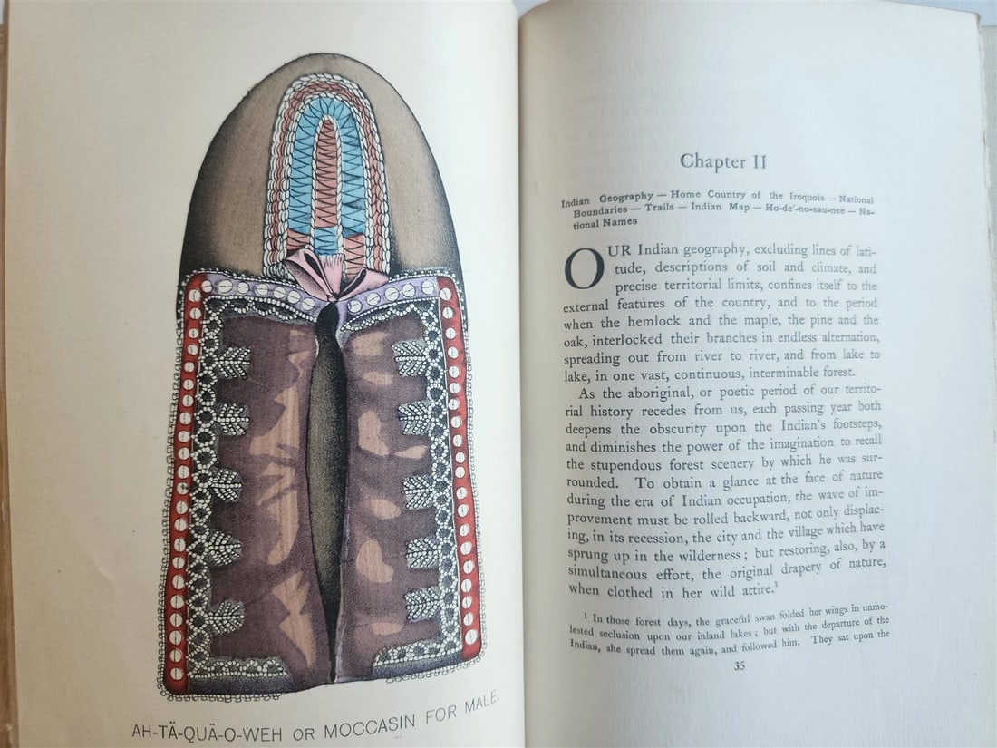 1901 League of the Ho-De-No-Sau-Nee or Iroquois ANTIQUE 2 volumes ILLUSTRATED - 3