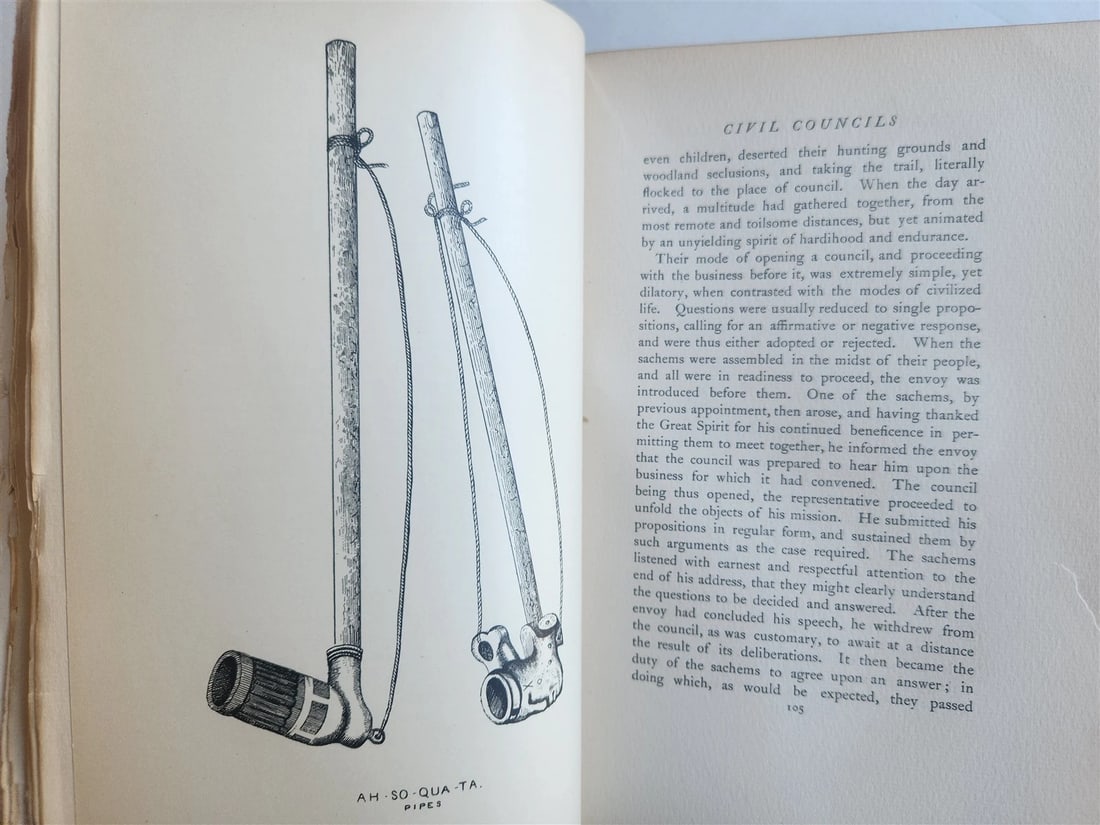 1901 League of the Ho-De-No-Sau-Nee or Iroquois ANTIQUE 2 volumes ILLUSTRATED - 6