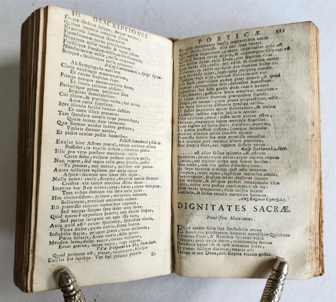 1691 POETRY antique VELLUM BINDING DESCRIPTIONES POETICAE - 11