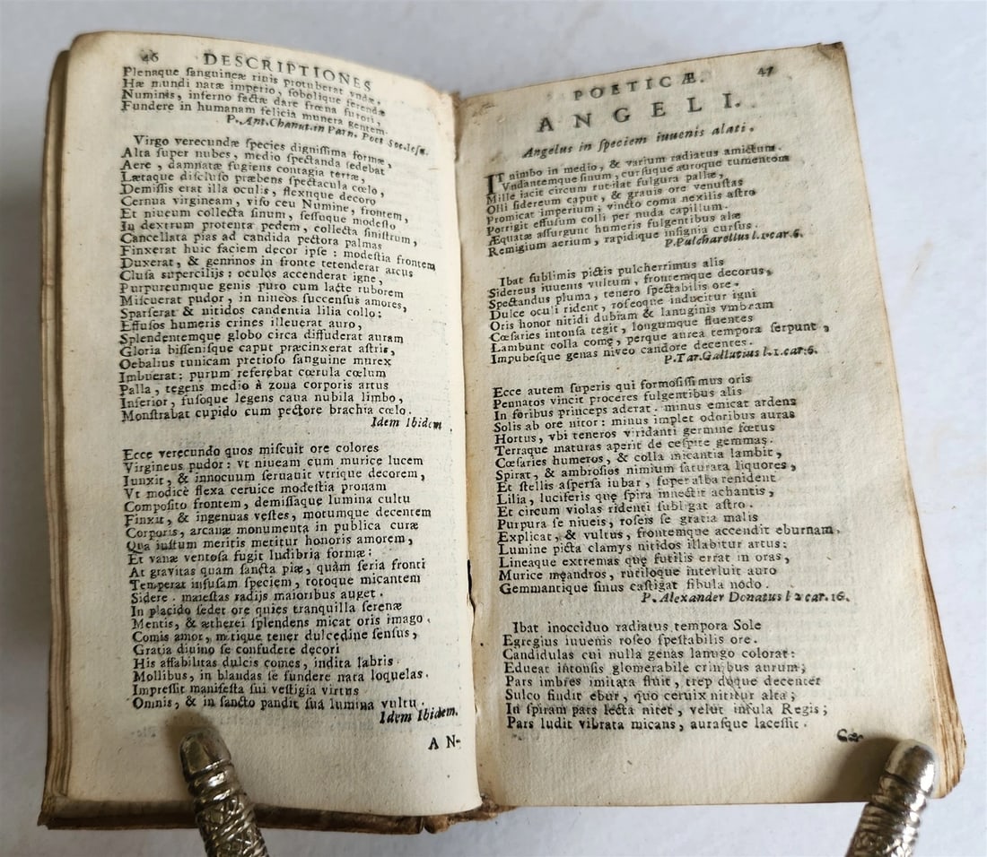 1691 POETRY antique VELLUM BINDING DESCRIPTIONES POETICAE - 6