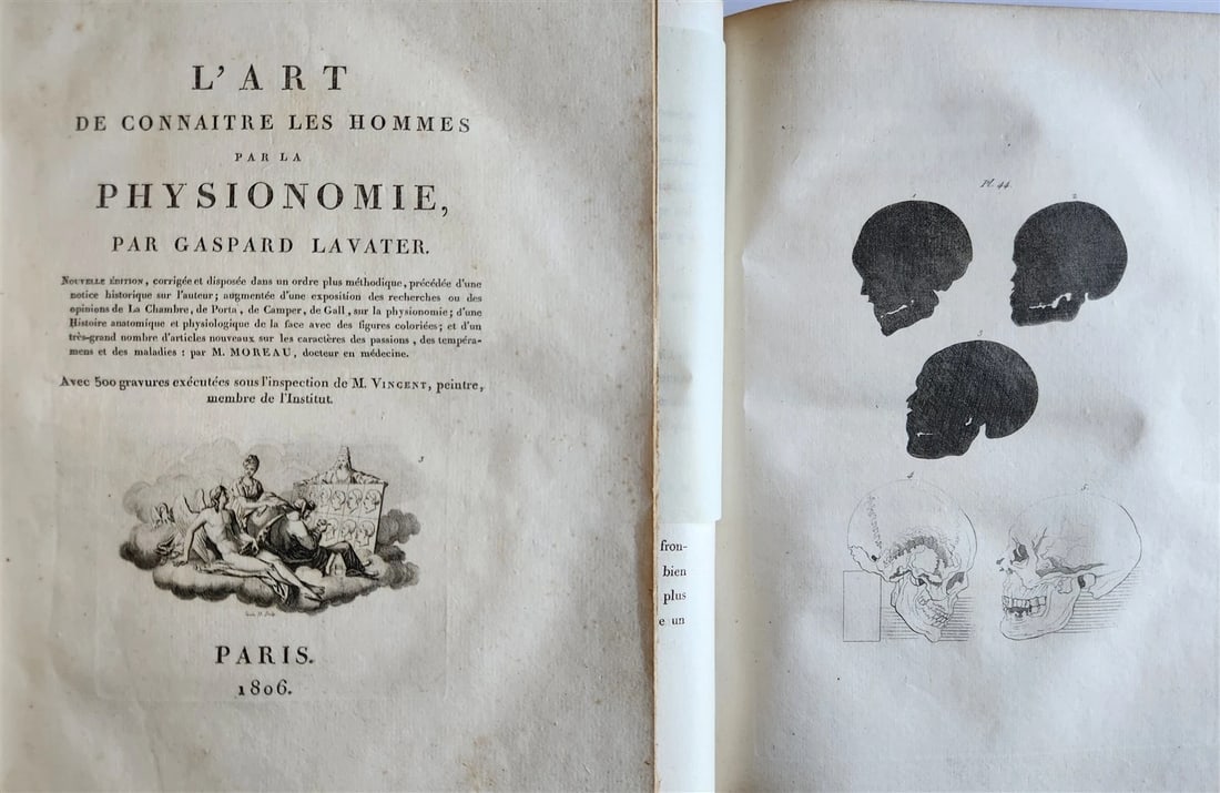 1806 ESSAYS on PHYSIOGNOMY by LAVATED 10 VOLUMES illustrated ANTIQUE - 2