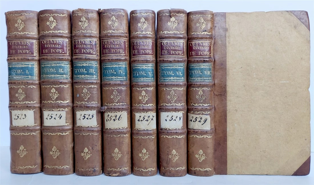 1763 ALEXANDER POPE WORKS illustrated 7 volumes ANTIQUE (1 of 13)