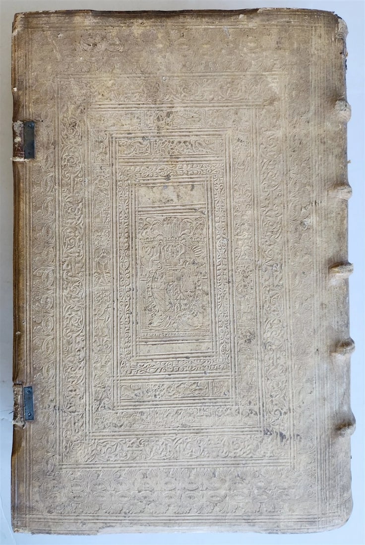 1575 Sacrae bibliothecae sanctorum patrum PIGSKIN BOUND FOLIO 16th cent. ANTIQUE - 13