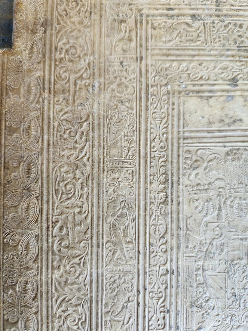 1575 Sacrae bibliothecae sanctorum patrum PIGSKIN BOUND FOLIO 16th cent. ANTIQUE - 16