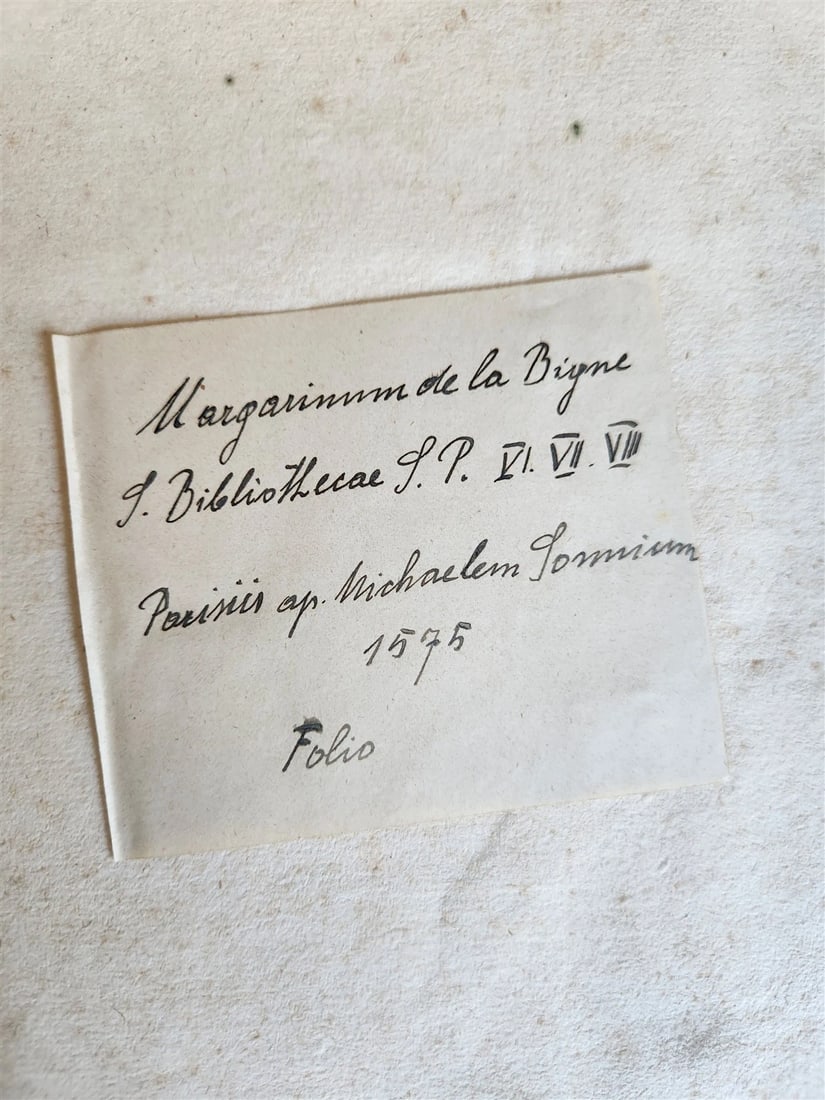 1575 Sacrae bibliothecae sanctorum patrum PIGSKIN BOUND FOLIO 16th cent. ANTIQUE - 20