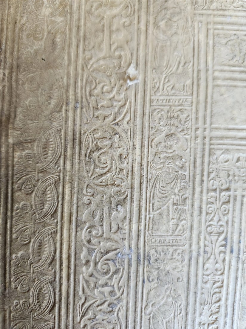 1575 Sacrae bibliothecae sanctorum patrum PIGSKIN BOUND FOLIO 16th cent. ANTIQUE - 9