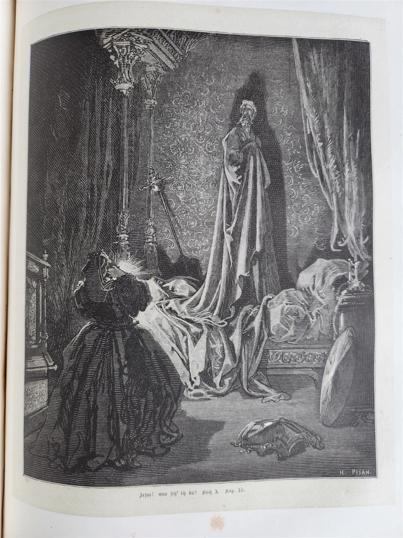 1869 DON QUIXOTE by CERVANTES antique GUSTAVE DORE ILLUSTRATED FOLIO in GERMAN - 10