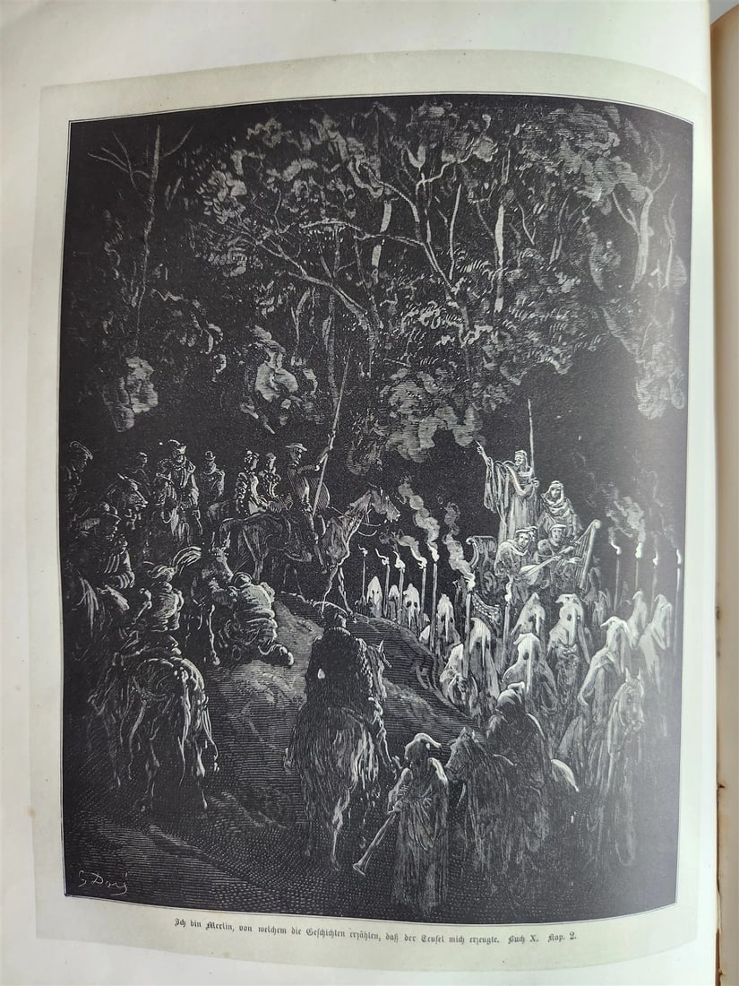 1869 DON QUIXOTE by CERVANTES antique GUSTAVE DORE ILLUSTRATED FOLIO in GERMAN - 13