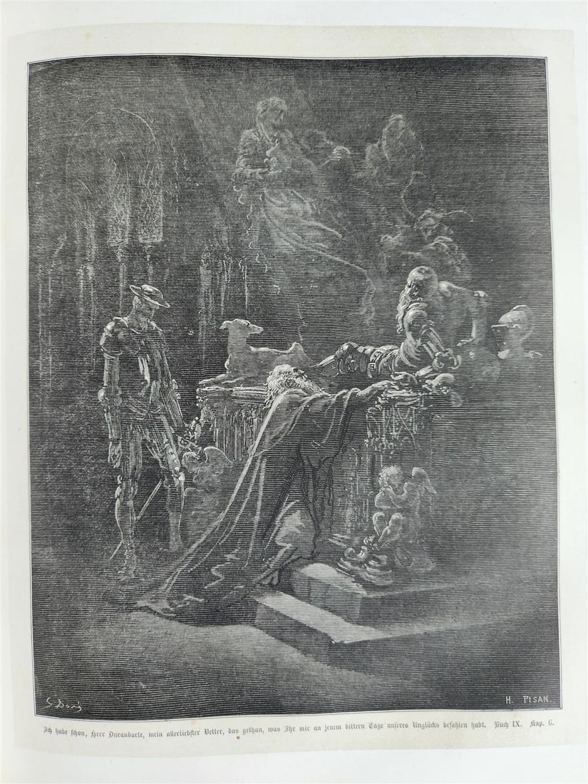 1869 DON QUIXOTE by CERVANTES antique GUSTAVE DORE ILLUSTRATED FOLIO in GERMAN - 18