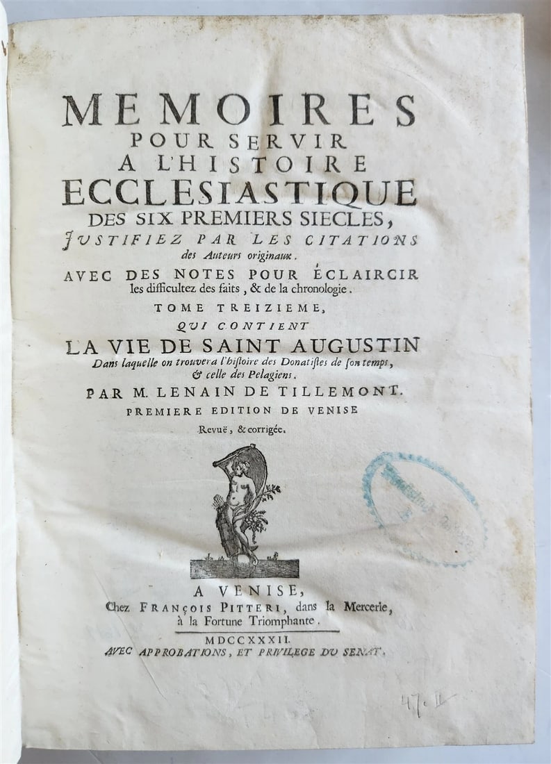1732 ECCLESIASTICAL HISTORY 2 VELLUM BOUND VOLUMES antique - 3
