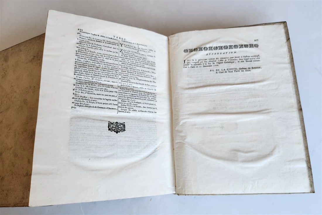 1732 ECCLESIASTICAL HISTORY 2 VELLUM BOUND VOLUMES antique - 8