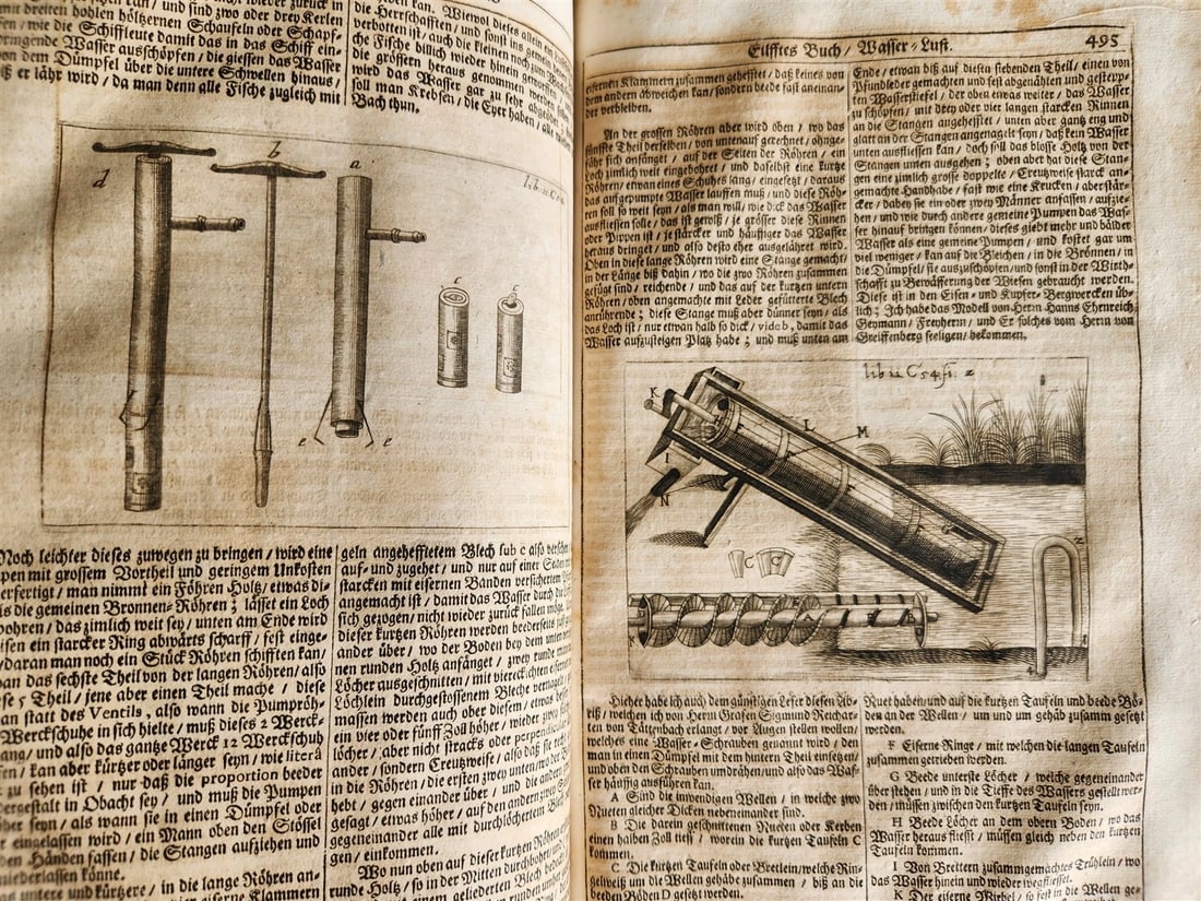 1682 Georgica curiosa ILLUSTRATED noble country life antique PIGSKIN BOUND FOLIO - 18