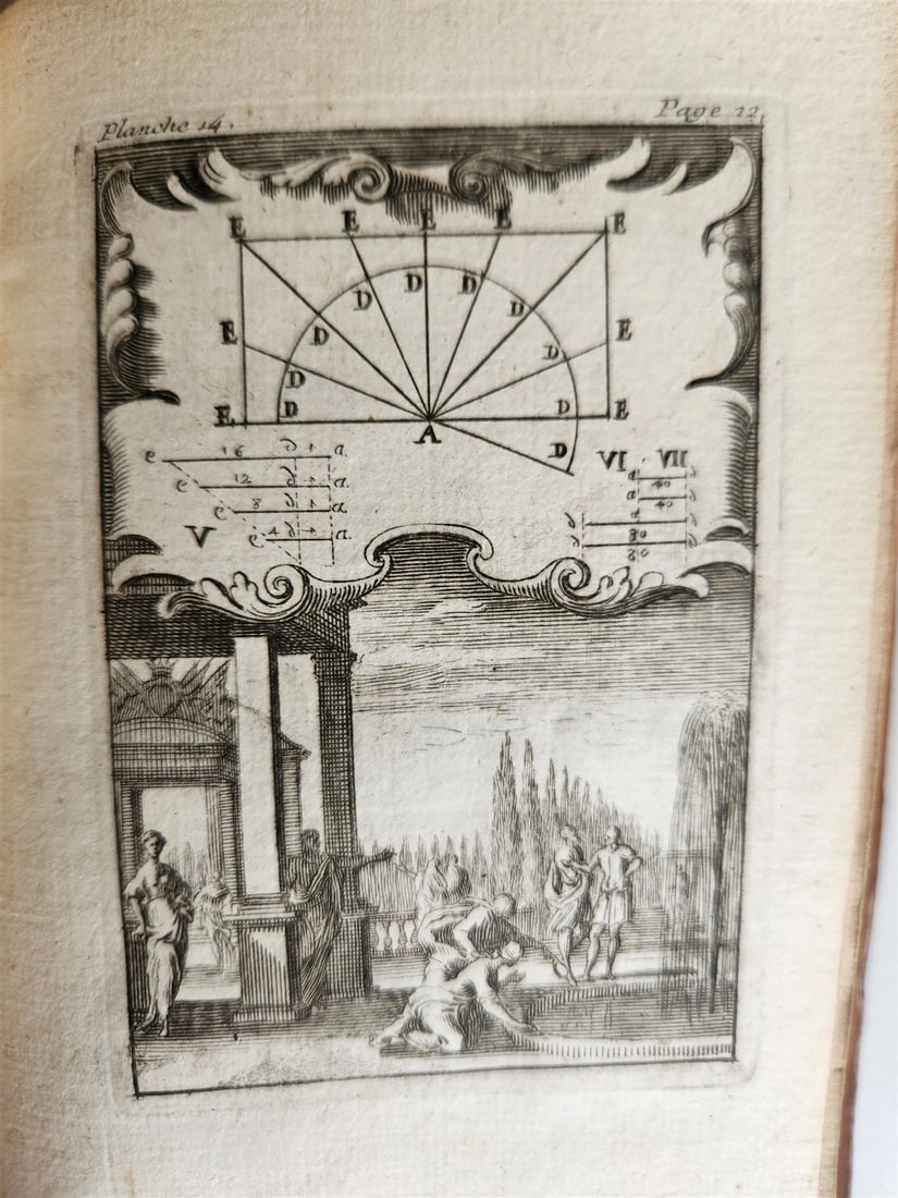 1716 GEOMETRY by LE CLERC antique ILLUSTRATED w/ 45 ENGRAVINGS - 19