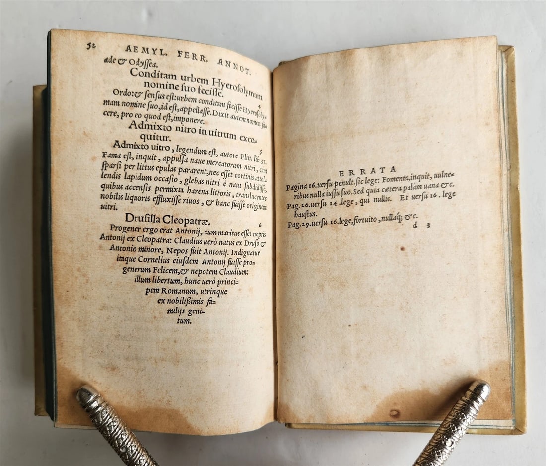 1542 CORNELIUS TACITUS ANNOTATIONS antique VELLUM BINDING 16th CENTURY Gryphius - 9