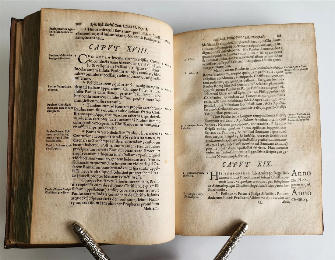 1603 ECCLESIASTICAL HISTORY by LUCAS OSIANDER antique DATED VELLUM BINDING - 11