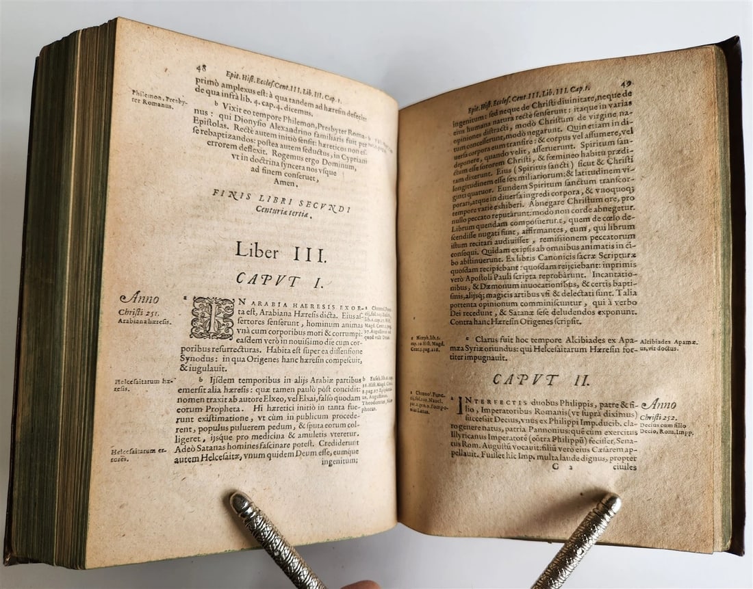 1603 ECCLESIASTICAL HISTORY by LUCAS OSIANDER antique DATED VELLUM BINDING - 13