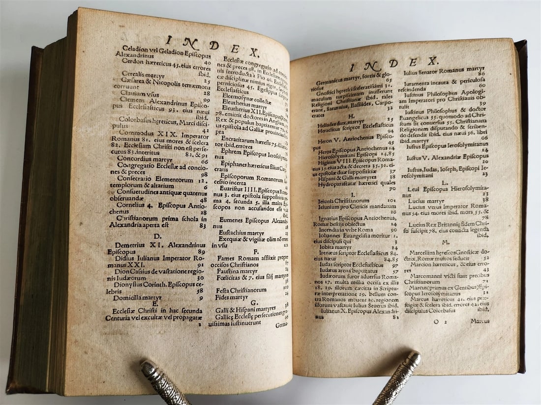 1603 ECCLESIASTICAL HISTORY by LUCAS OSIANDER antique DATED VELLUM BINDING - 14