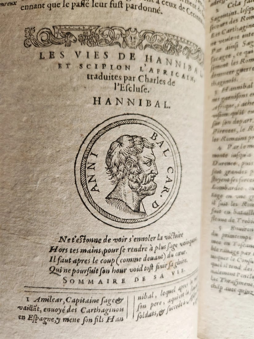 1594 PLUTARQUE Lives of Illustrious Greeks & Romans 2 VOLS antique ILLUSTRATED - 11