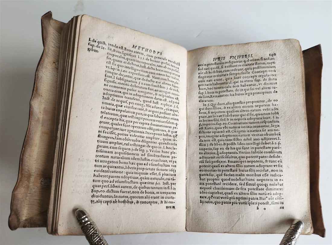 1564 LAW BOOK Methodus Iuris Universi Iustiniana antique VELLUM BOUND - 8
