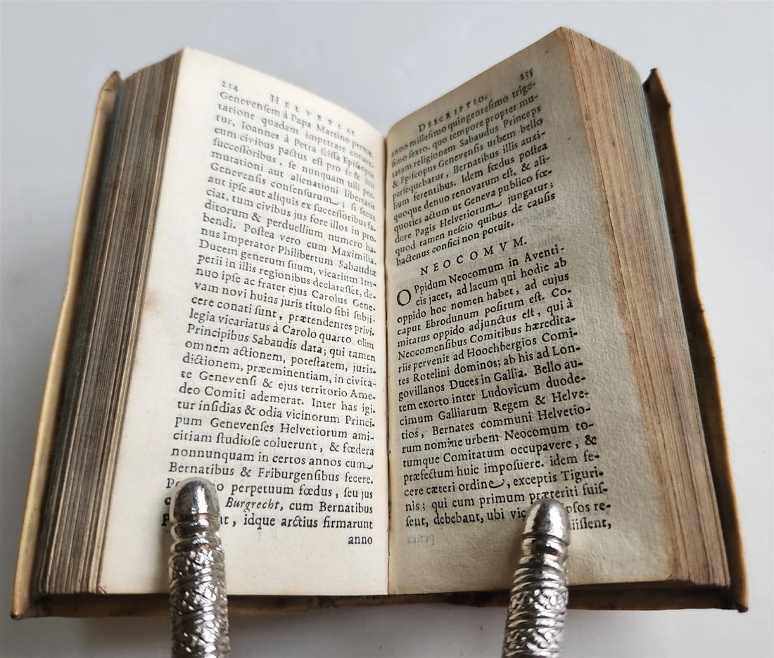 1627 SWITZERLAND history & travel guide Helvetiorum Respublica antique VELLUM - 4