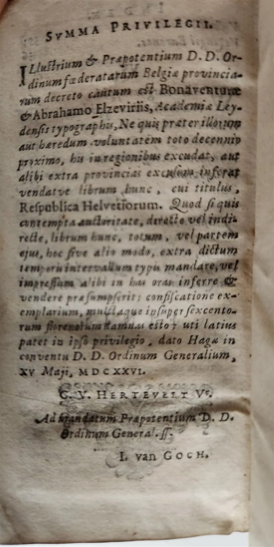 1627 SWITZERLAND history & travel guide Helvetiorum Respublica antique VELLUM - 5