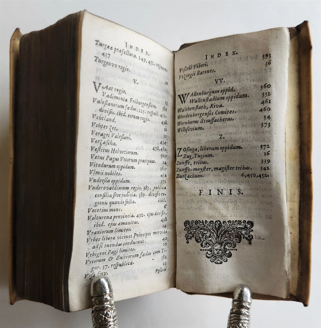 1627 SWITZERLAND history & travel guide Helvetiorum Respublica antique VELLUM - 6